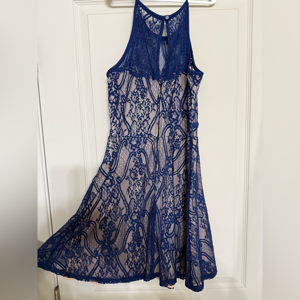 Francesca's Collections Blue Lace Dress